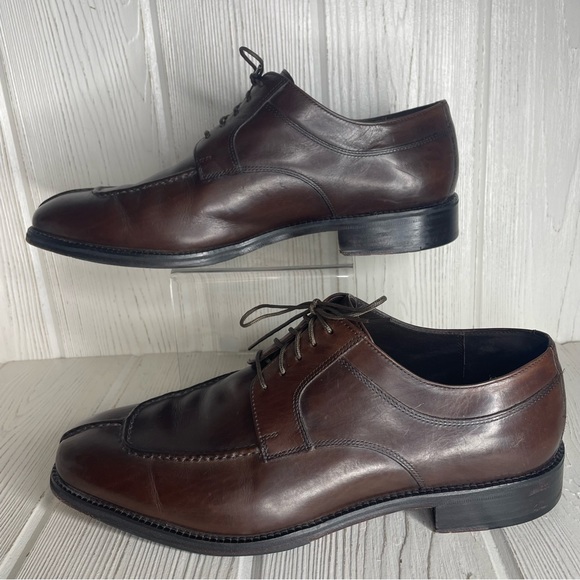 Cole Haan City Brown Leather Lace Up Loafers 11.5 M main image 11